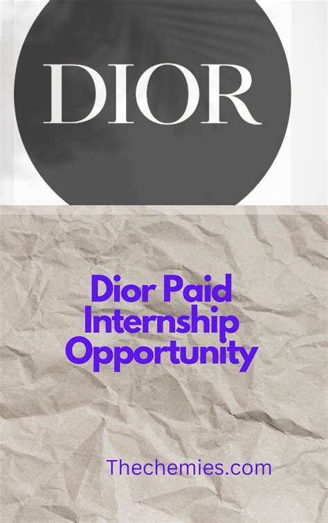 dior summer internship 2024|women at Dior internship.